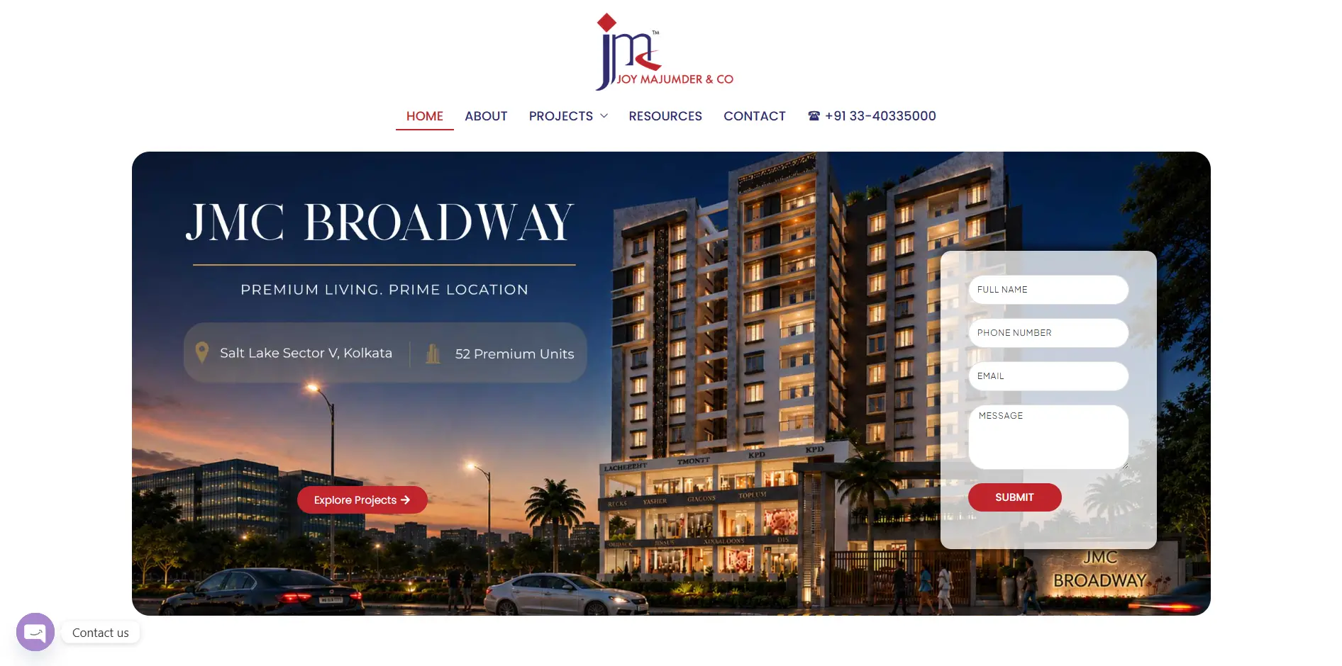 Joy Majumder & Co website screenshot