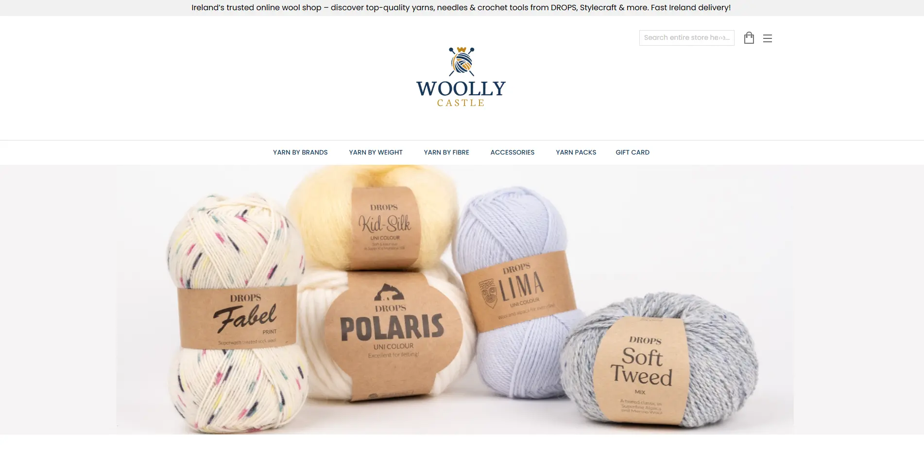 Woolly Castle website screenshot