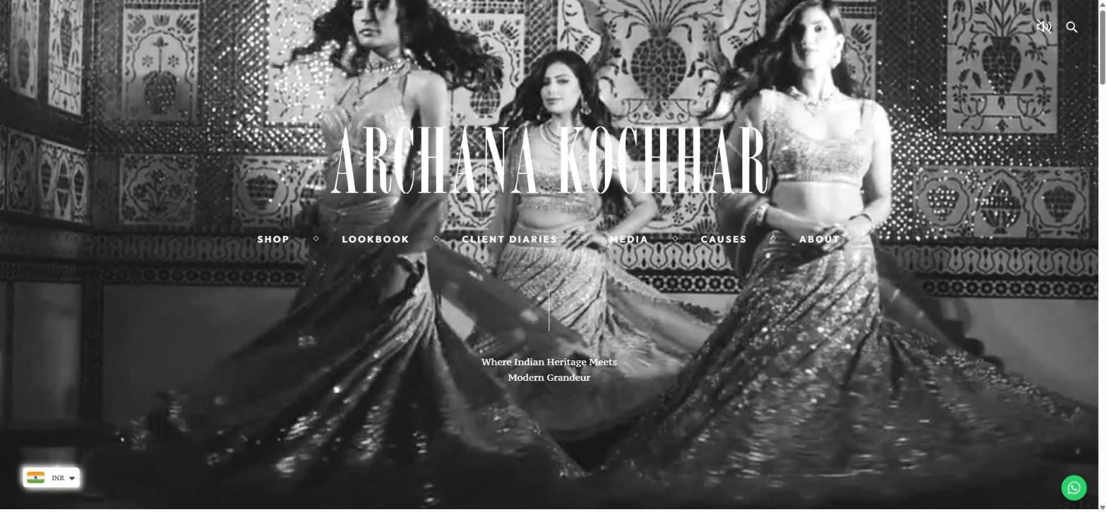 Archana Kochhar website screenshot