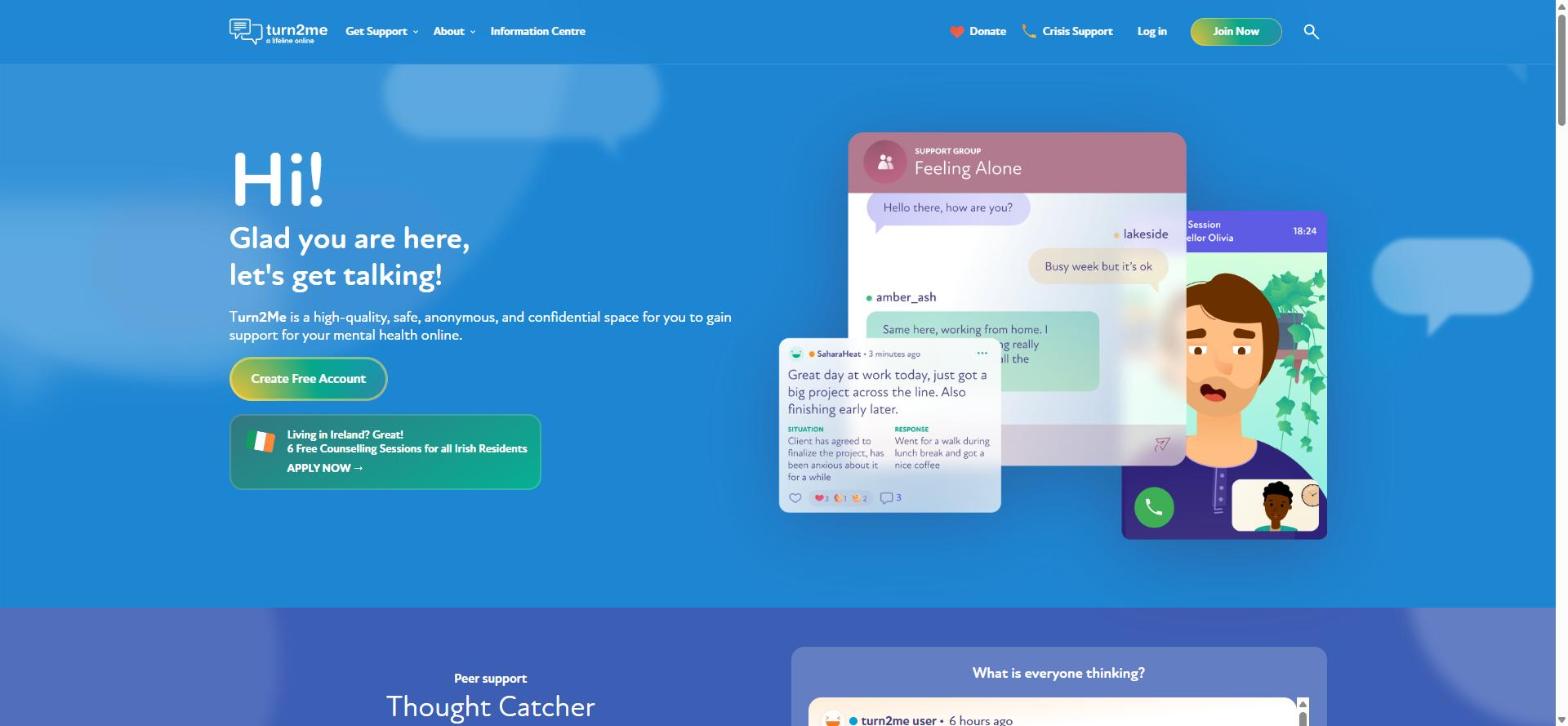 Turn2Me website screenshot
